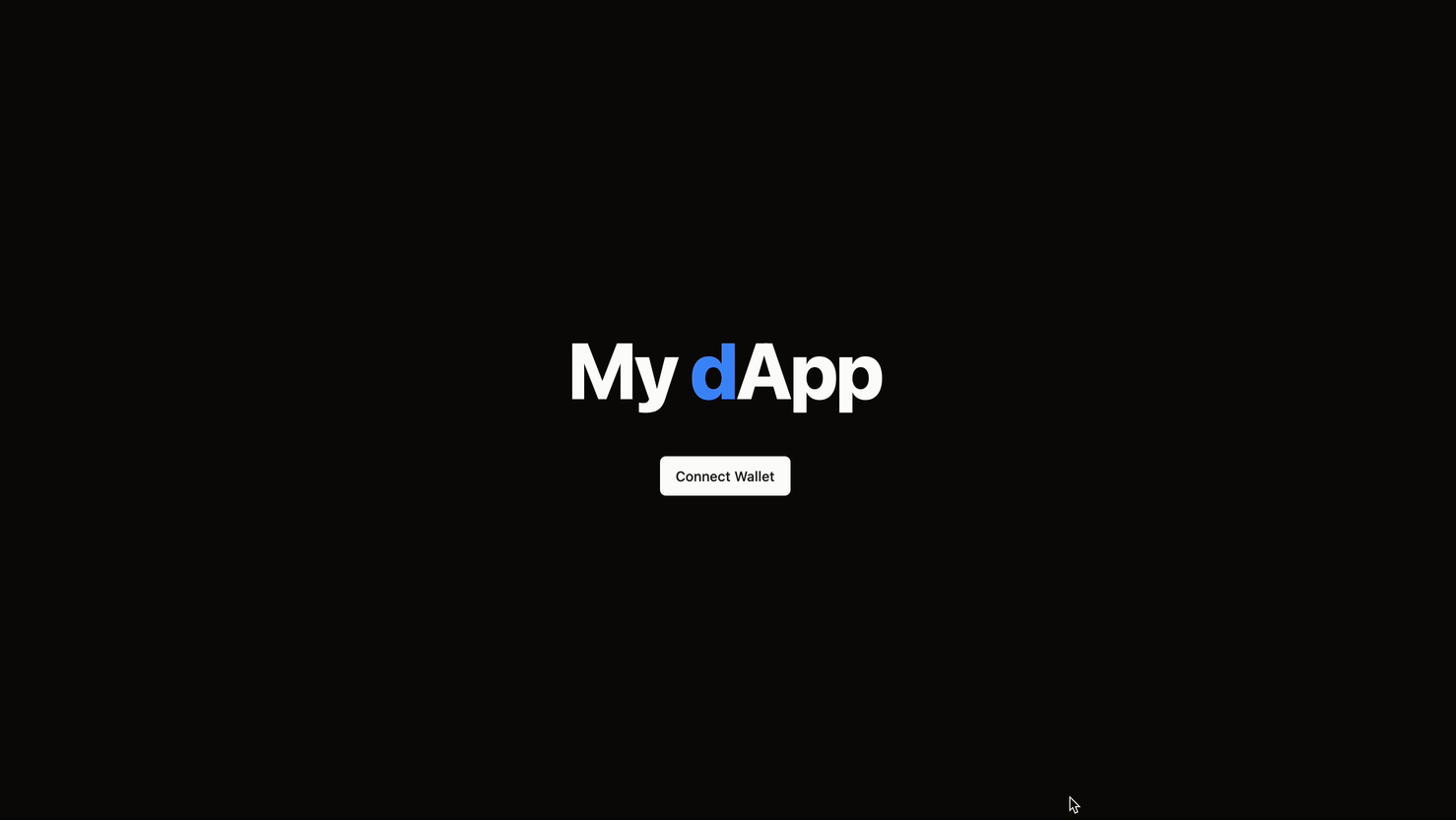 Complete dApp connecting to MetaMask wallet